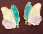 Multicolored Butterfly Studs-1